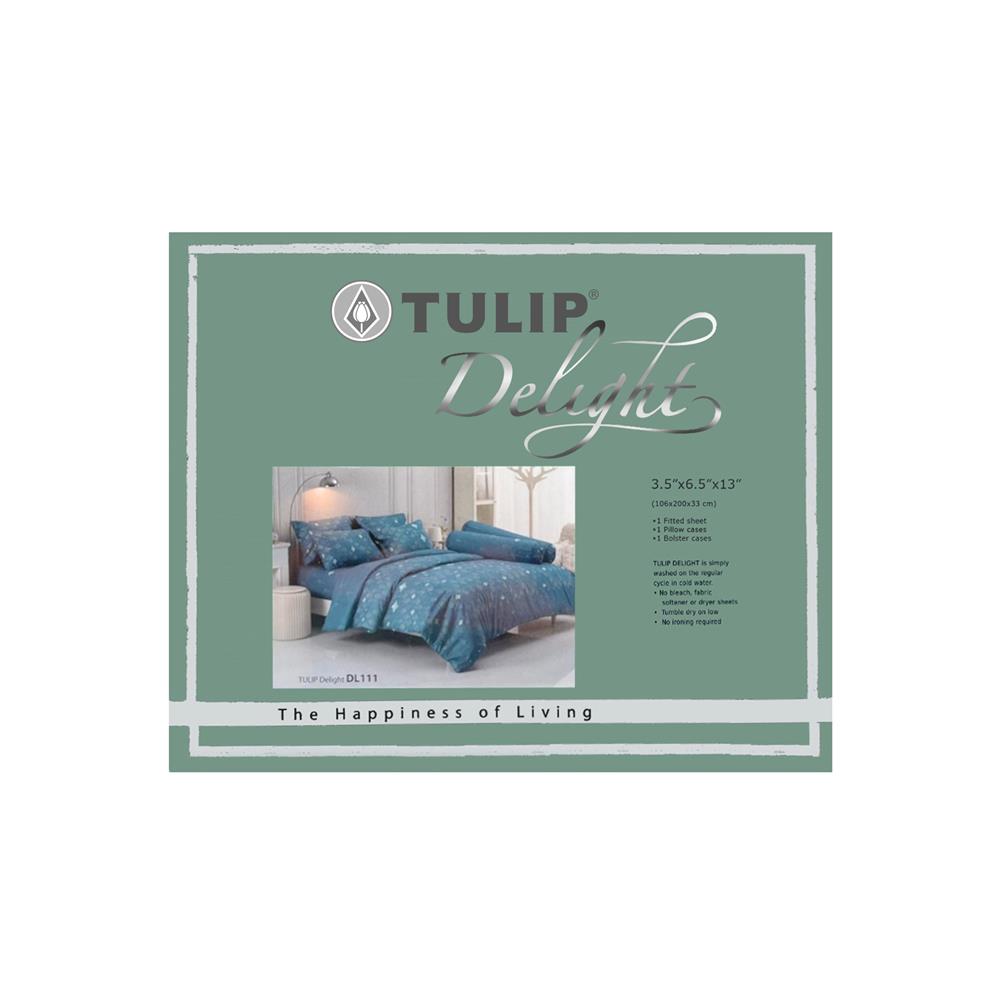 ชุดผ้าปูที่นอน 3.5 ฟุต 3 ชิ้น TULIP DELIGHT 60014-DL111