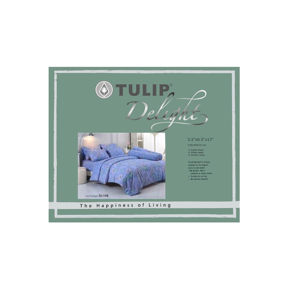 ชุดผ้าปูที่นอน 3.5 ฟุต 3 ชิ้น TULIP DELIGHT 60014-DL108
