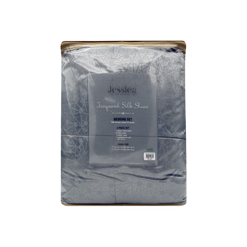 ชุดผ้าปูที่นอน 6 ฟุต 6 ชิ้น JESSICA SILKSHINE 22033QS755