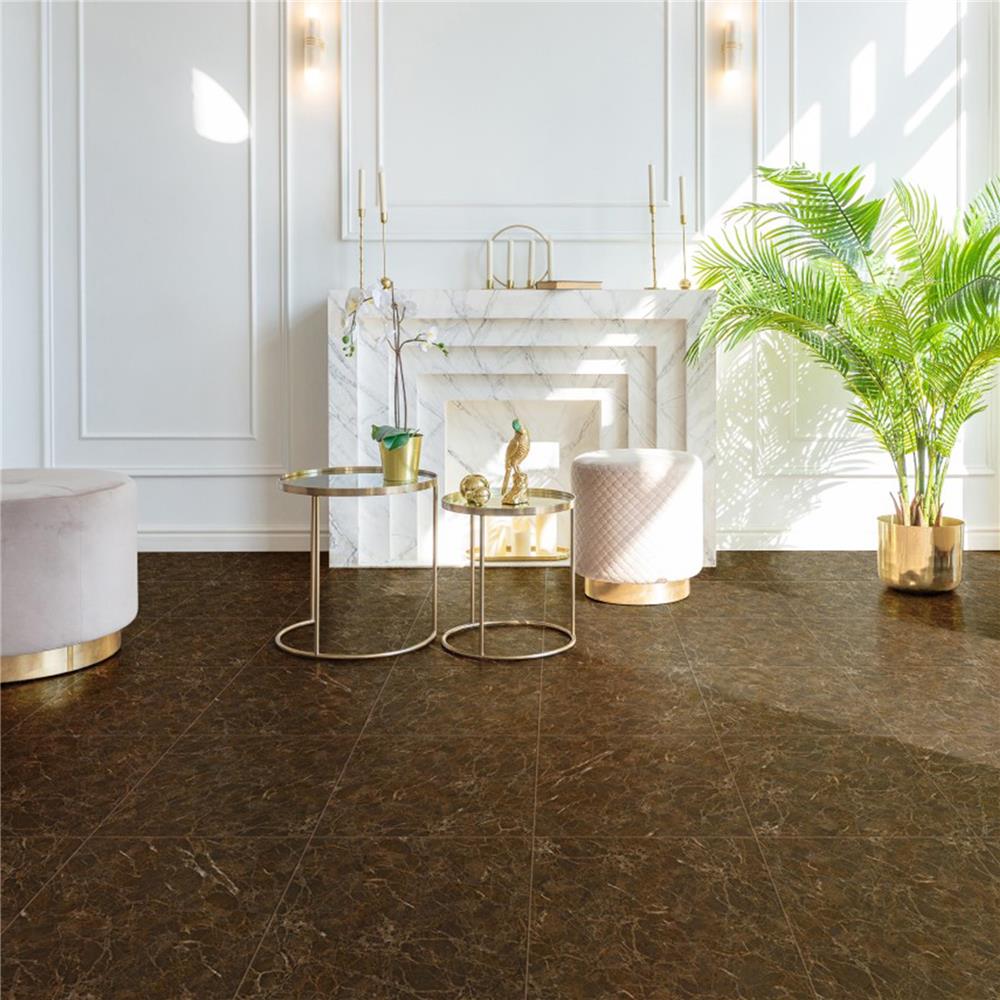 กระเบื้องพื้นพอร์ซเลน  16x16 นิ้ว COTTO เอ็มเพอราโด้ น้ำตาลเข้ม HYG PM 0.96 ตร.ม.