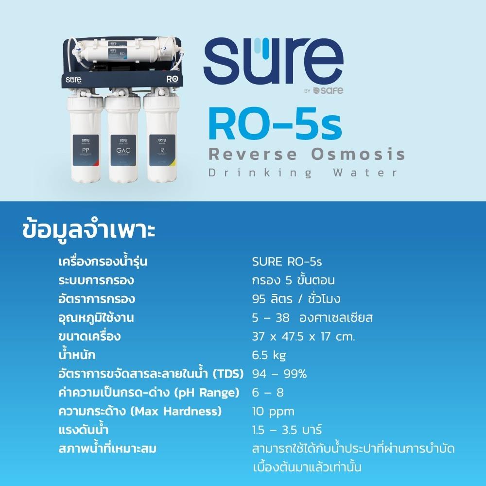 เครื่องกรองน้ำดื่ม SAFE RO-5S