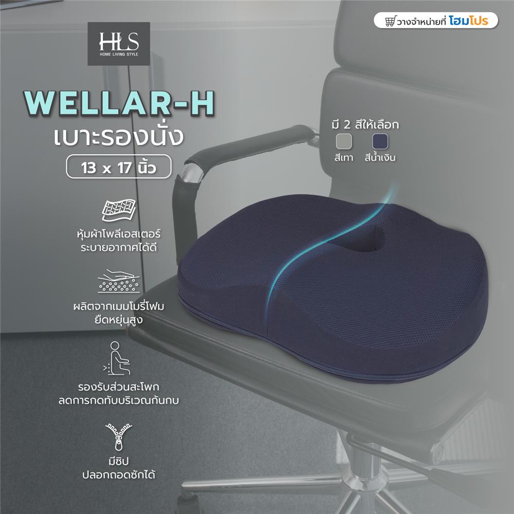 เบาะรองนั่ง HOME LIVING STYLE WELLAR-H 13X17 นิ้ว สีน้ำเงิน