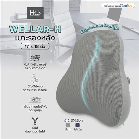 เบาะรองหลัง HOME LIVING STYLE WELLAR-H 17X18 นิ้ว สีเทา_6