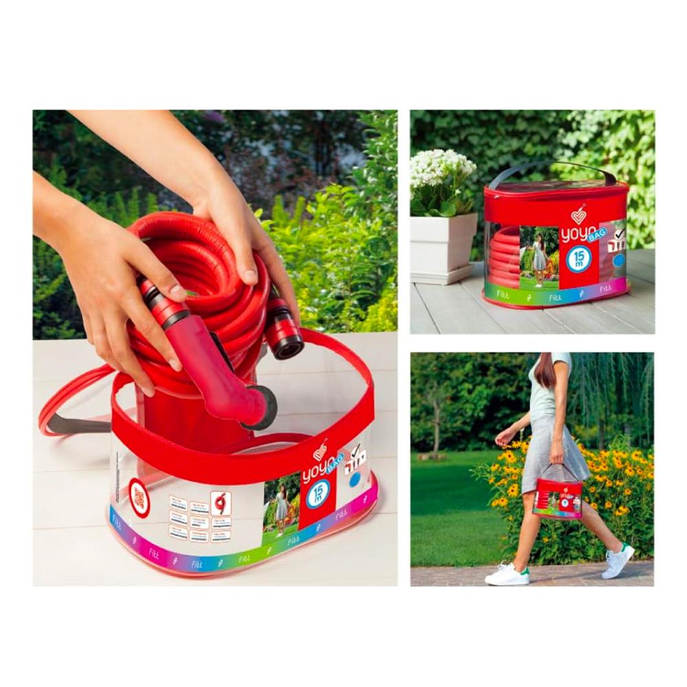 สายยางยืดขยาย TOYOX YOYO BAG 3/8 นิ้ว X 15 ม. สีแดง