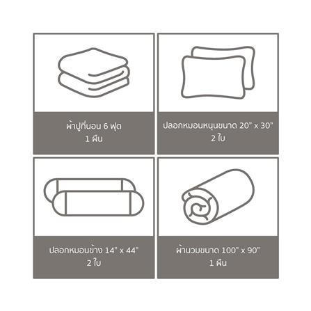 ชุดผ้าปูที่นอน 6 ฟุต 6 ชิ้น PERICO REGAL PRINT RE247_5