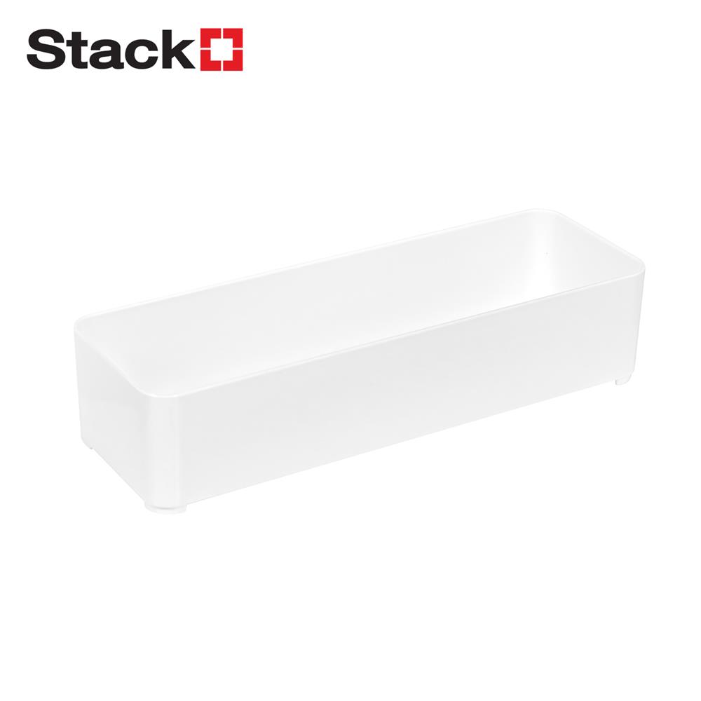ถาดใส่ของ STACKO ST-301 SIZE M 7.40x22.80x5.20 ซม. สีขาว_1