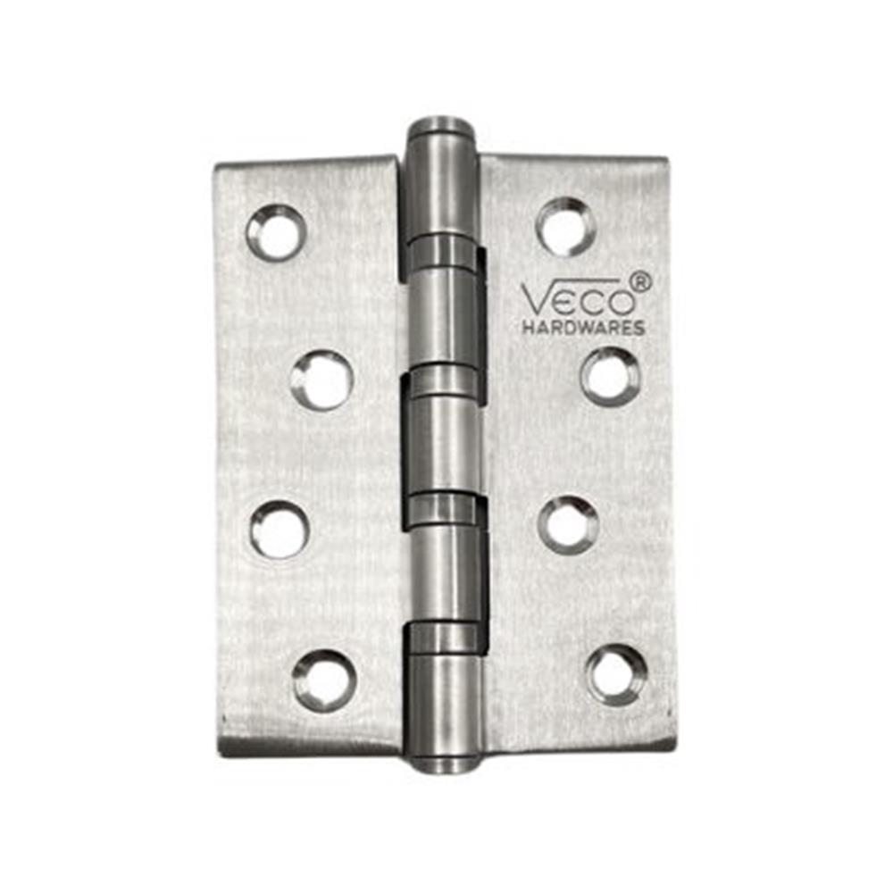 บานพับ 4X3 นิ้ว X 2 มม. VECO 4BB 4320 สีสเตนเลส แพ็ก 4 ชิ้น