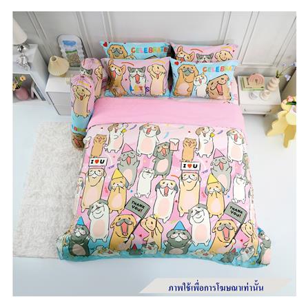 ชุดผ้าปูที่นอน 3.5 ฟุต 4 ชิ้น TULIP หมาจ๋า 60259-DLD013_0