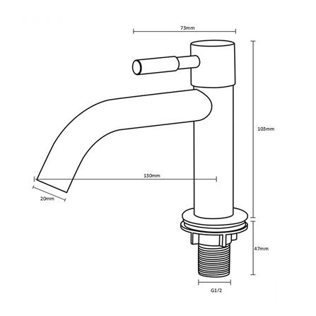 ก๊อกอ่างล้างหน้าเดี่ยว RASLAND RA A121-A5995_3