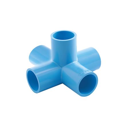 ห้าทางตั้งฉาก PVC SCG 1 นิ้ว สีฟ้า_0