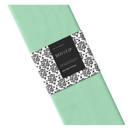 ผ้าปูที่นอน 9.5 ฟุต BED CLIP MICROTEX สี GREEN_3