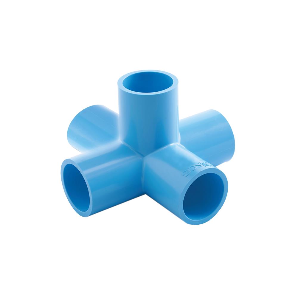 ห้าทางตั้งฉาก PVC SCG 3/4 นิ้ว สีฟ้า