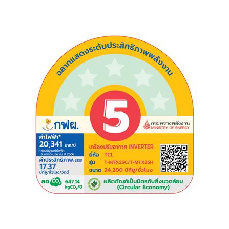 แอร์ผนัง TCL T-MTX25 24200 บีทียู อินเวอร์เตอร์_3