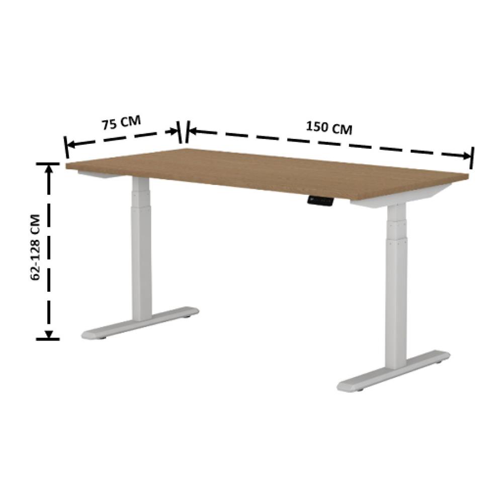 โต๊ะปรับระดับไฟฟ้า WORKSCAPE WDH-00010 สีคาปูชิโน่/ขาว