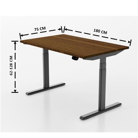 โต๊ะปรับระดับไฟฟ้า WORKSCAPE WDH-00011 สีโมดิโอ๊ค/ดำ_4