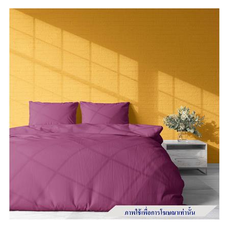 ชุดผ้าปูที่นอน 10 ฟุต 3 ชิ้น BED CLIP MICROTEX สี DARK PINK_0