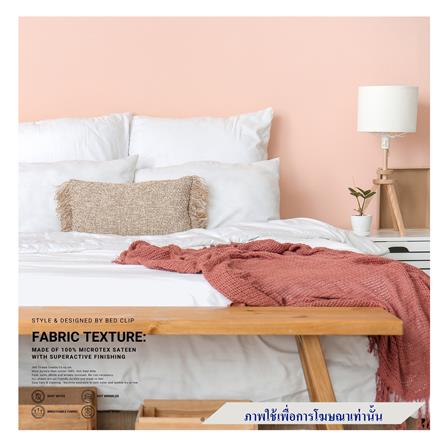 ชุดผ้าปูที่นอน 10 ฟุต 3 ชิ้น BED CLIP MICROTEX สี WHITE_0