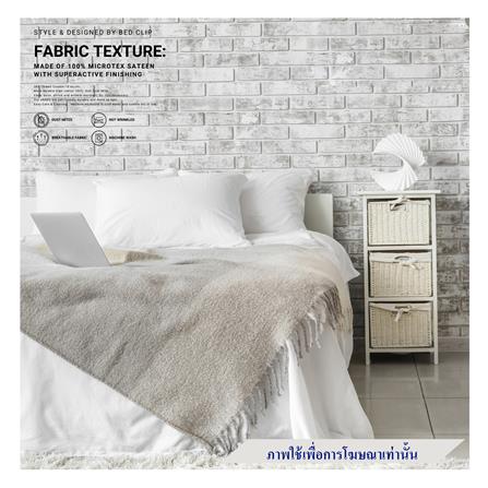 ชุดผ้าปูที่นอน 8.5 ฟุต 3 ชิ้น BED CLIP MICROTEX สี WHITE_0