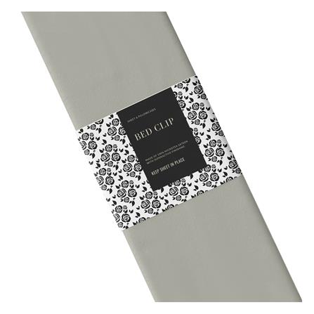 ชุดผ้าปูที่นอน 5 ฟุต 3 ชิ้น BED CLIP MICROTEX สี GREY_3