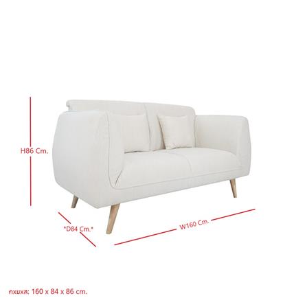 โซฟา 2 ที่นั่ง KONCEPT BENEE 19209403 สีครีม_6