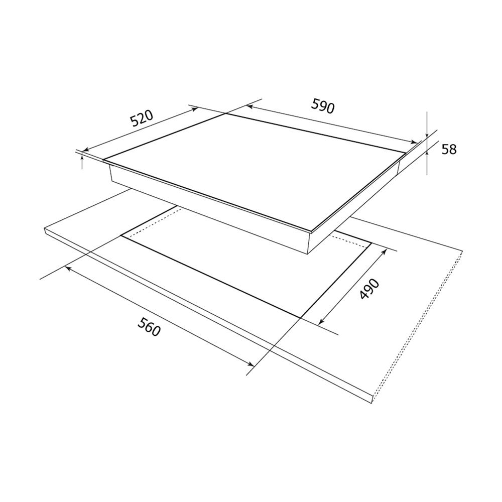 เตาฝังอินดักชั่น MEX VSB563 60 ซม.