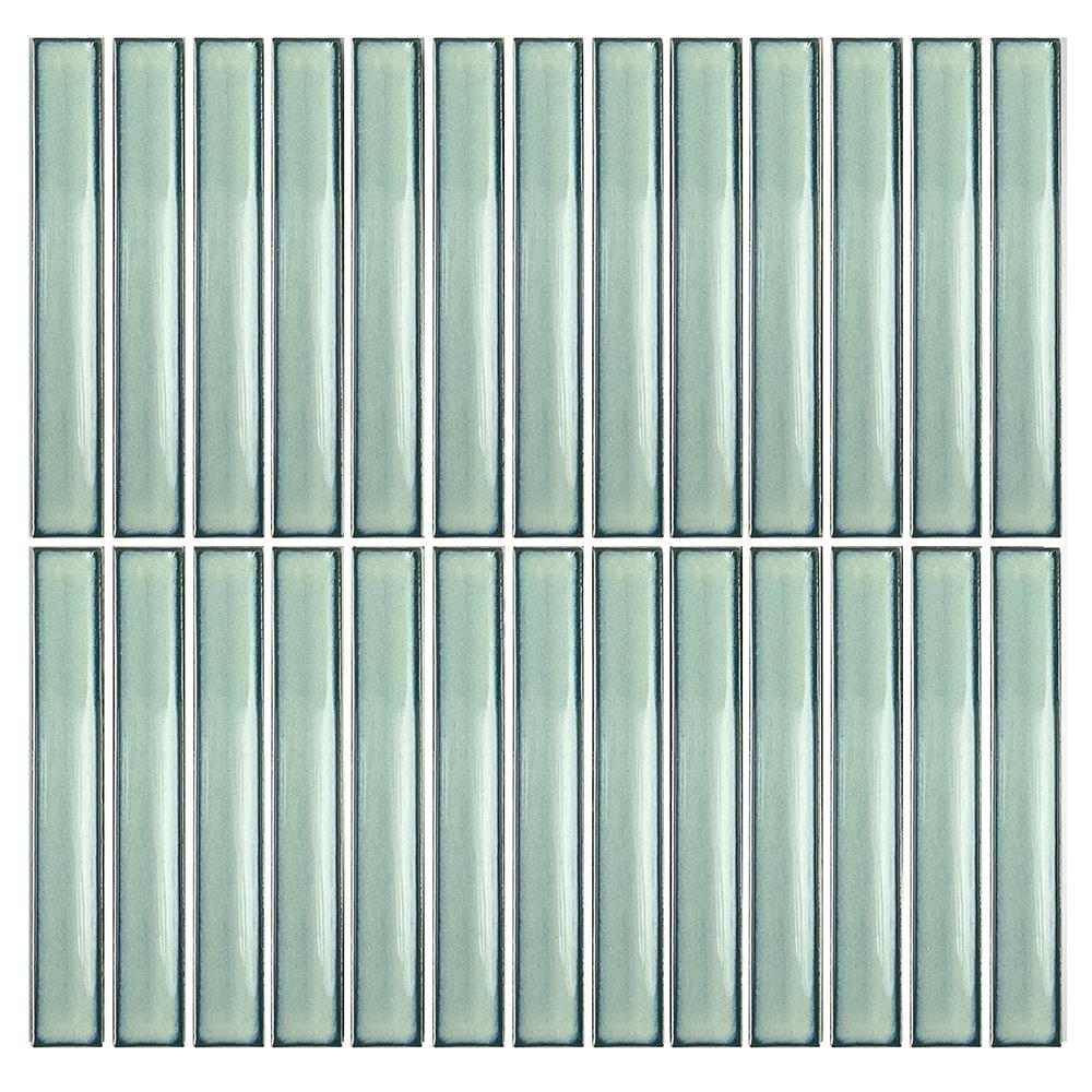 โมเสคพอร์ซเลน 29.9x29.6 ซม. TARA ZEN AQUA สีเขียว