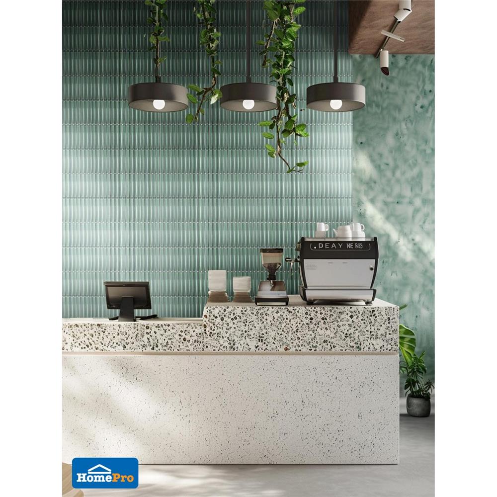 โมเสคพอร์ซเลน 29.9x29.6 ซม. TARA ZEN AQUA สีเขียว