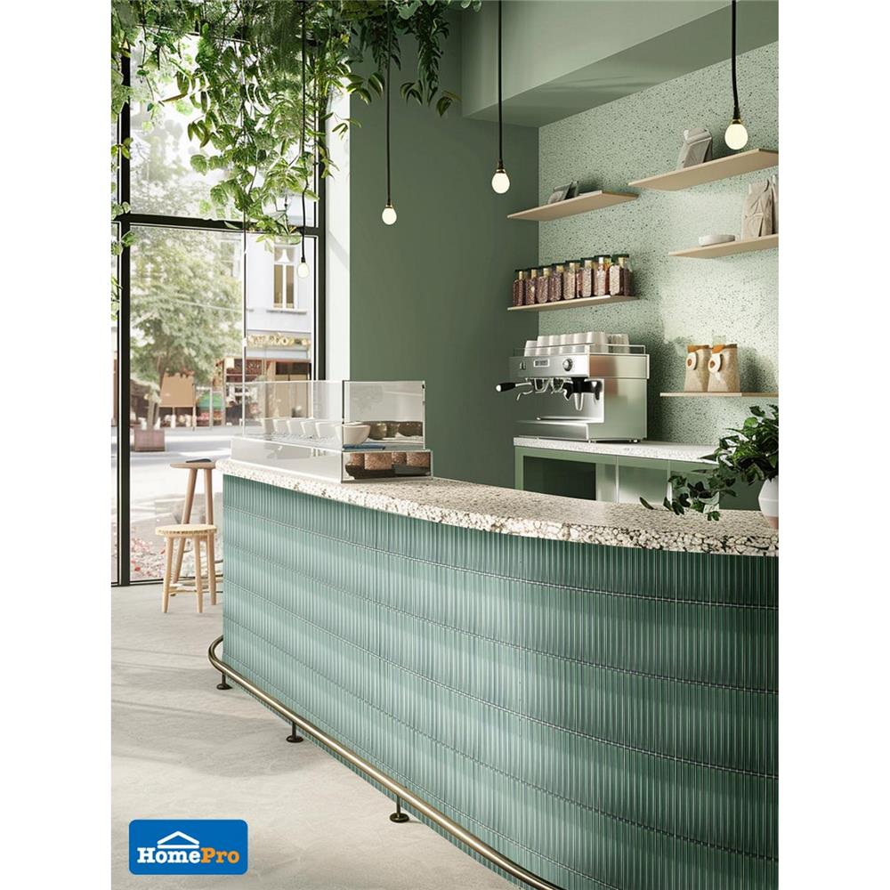 โมเสคพอร์ซเลน 29.9x29.6 ซม. TARA ZEN AQUA สีเขียว