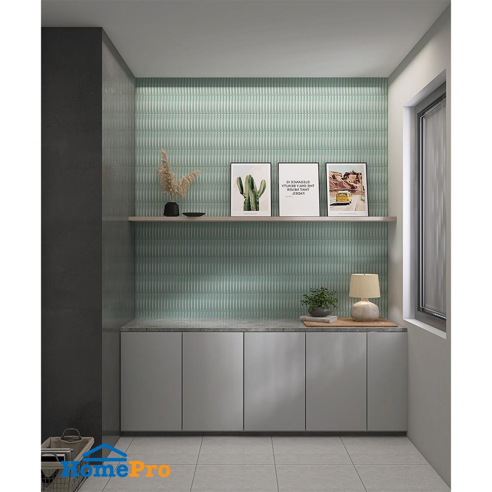 โมเสคพอร์ซเลน 29.9x29.6 ซม. TARA ZEN AQUA สีเขียว