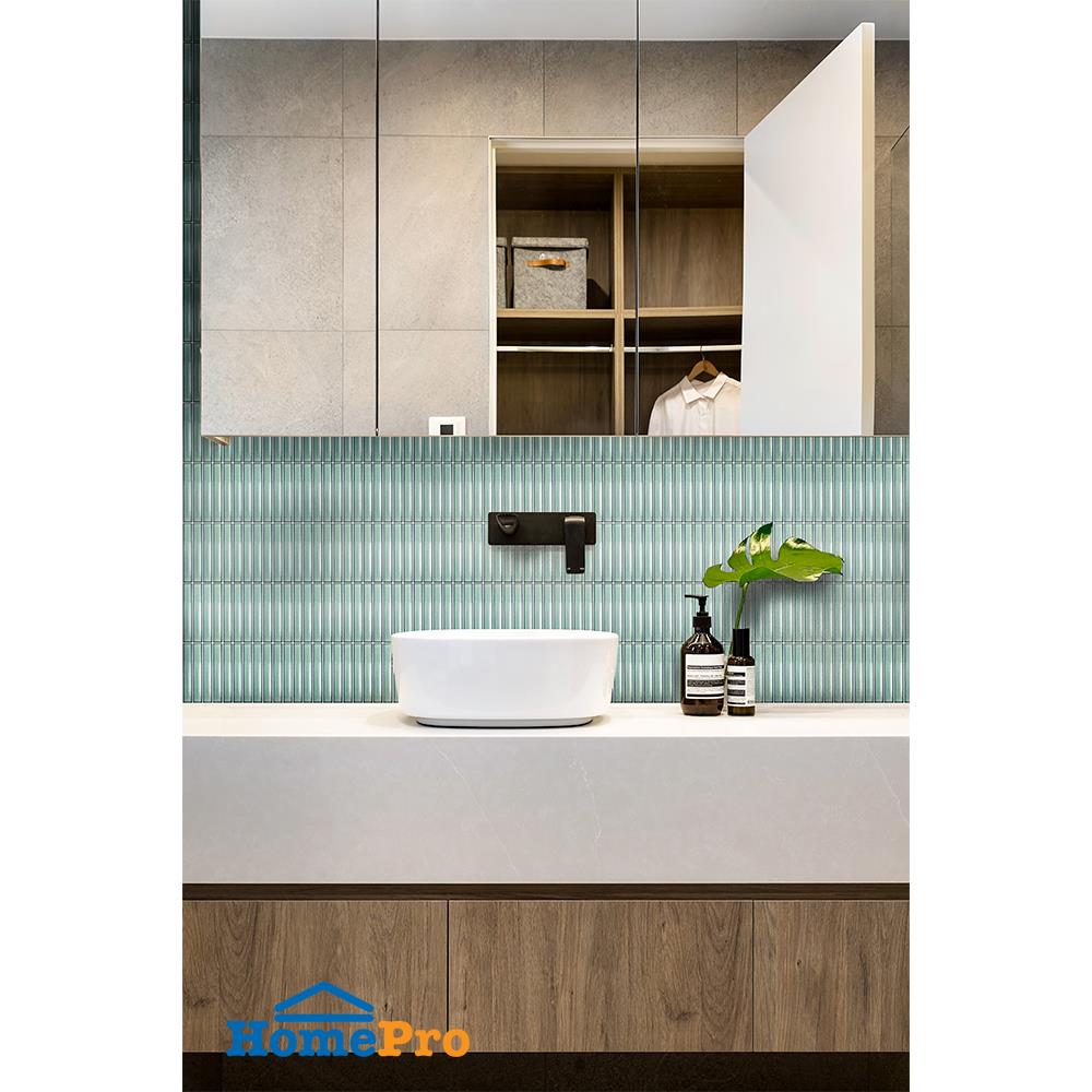 โมเสคพอร์ซเลน 29.9x29.6 ซม. TARA ZEN AQUA สีเขียว