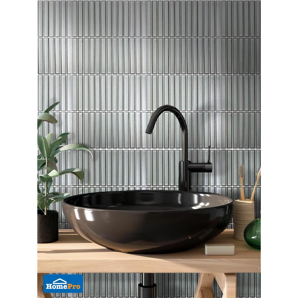 โมเสคพอร์ซเลน 29.9x29.6 ซม. TARA ZEN SMOKE สีเทา