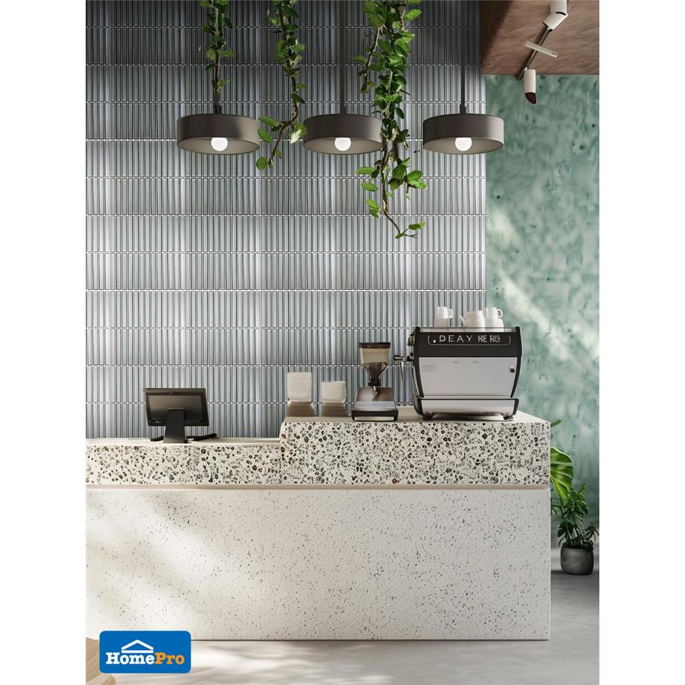 โมเสคพอร์ซเลน 29.9x29.6 ซม. TARA ZEN SMOKE สีเทา