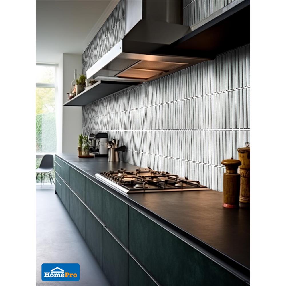 โมเสคพอร์ซเลน 29.9x29.6 ซม. TARA ZEN SMOKE สีเทา