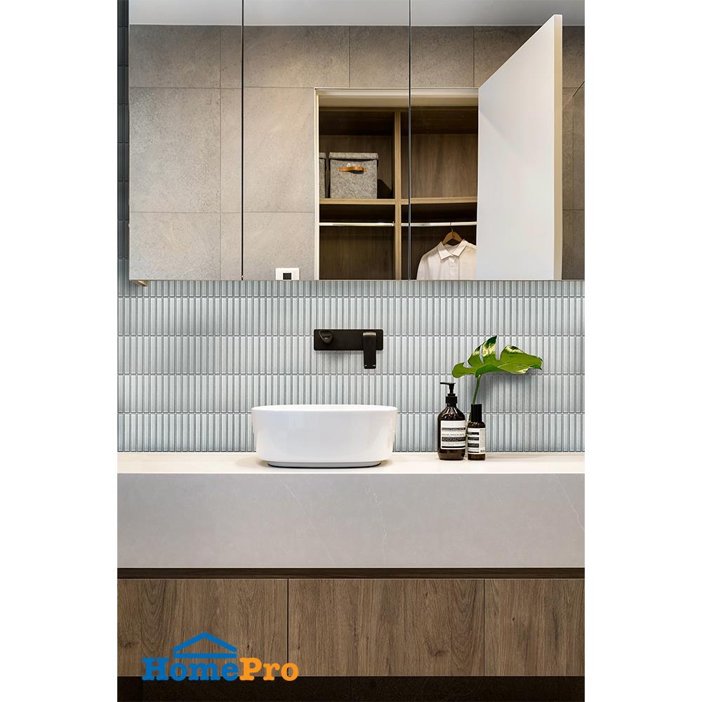 โมเสคพอร์ซเลน 29.9x29.6 ซม. TARA ZEN SMOKE สีเทา