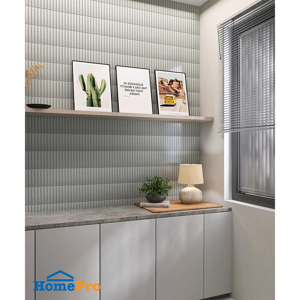 โมเสคพอร์ซเลน 29.9x29.6 ซม. TARA ZEN SMOKE สีเทา