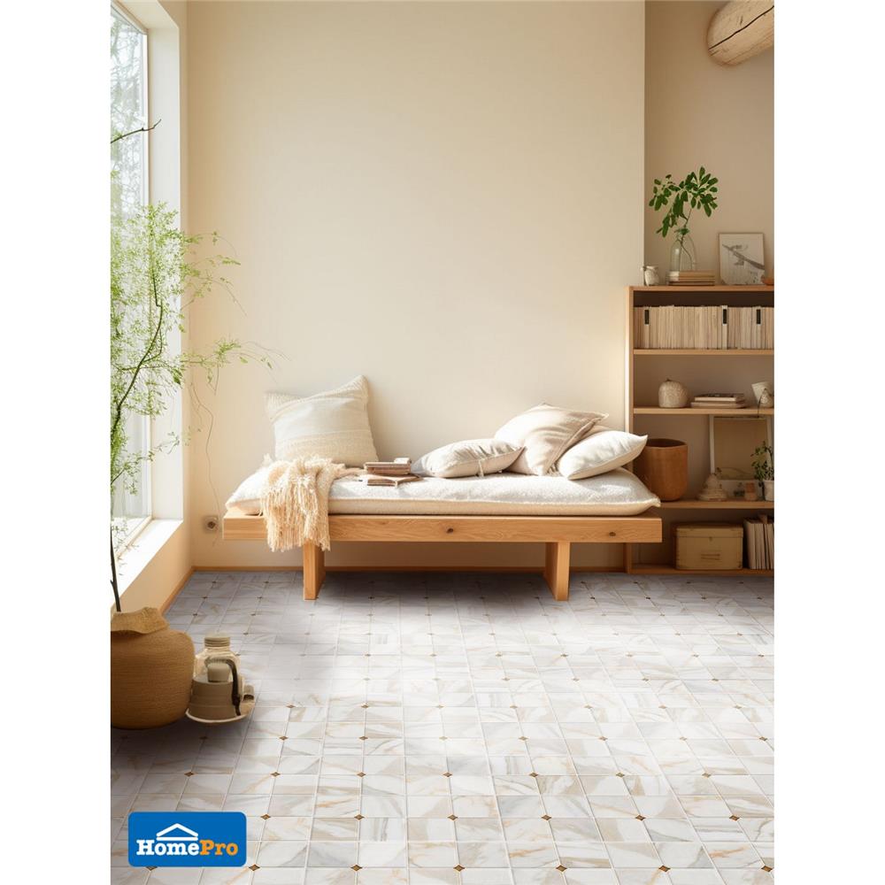 กระเบื้องพื้น 16x16 นิ้ว TARA แคสเตอร์ เบจ PM 0.96 ตร.ม.