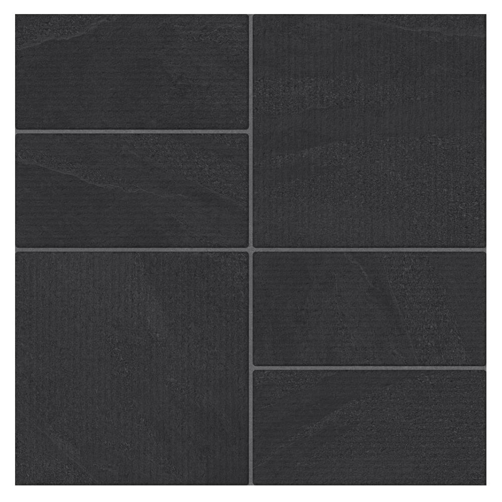 กระเบื้องพื้นพอร์ซเลน  16x16 นิ้ว COTTO กริดสโตน เทาเข้ม HYG PM 0.96 ตร.ม.