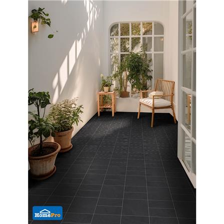 กระเบื้องพื้นพอร์ซเลน  16x16 นิ้ว COTTO กริดสโตน เทาเข้ม HYG PM 0.96 ตร.ม._5