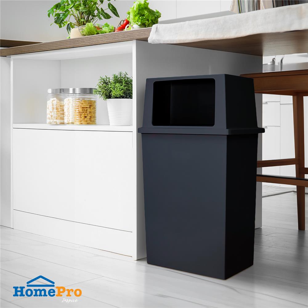 ถังขยะเหลี่ยม ACCO 40 ลิตร สีเทาเข้ม