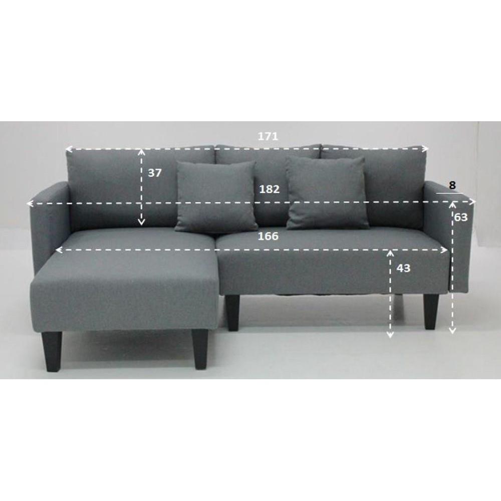 โซฟาเข้ามุม KONCEPT CIGNA 19214647 สีเทา