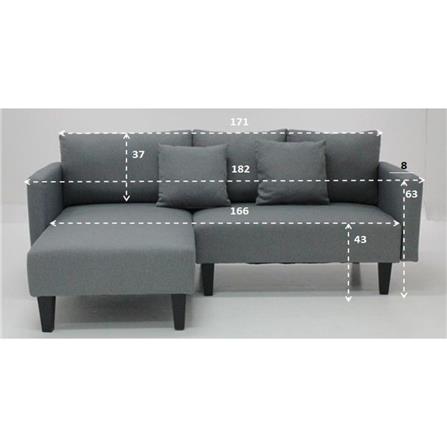 โซฟาเข้ามุม KONCEPT CIGNA 19214647 สีเทา_5