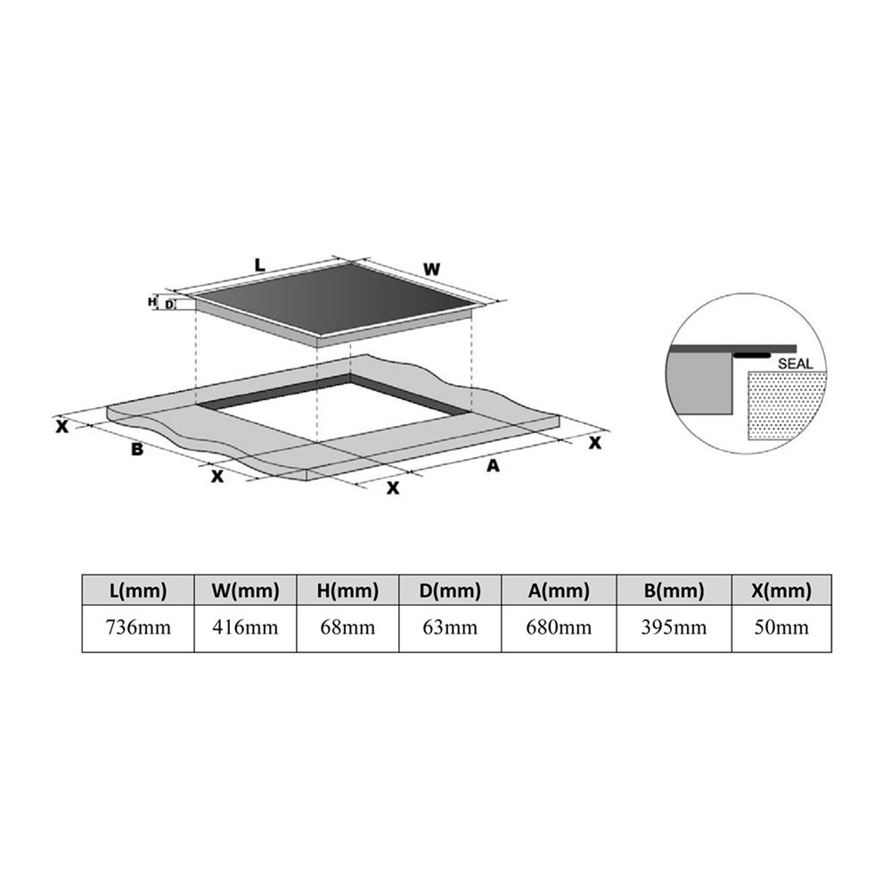 เตาฝังอินดักชั่น TEKA HIC 7320 D 73 ซม.