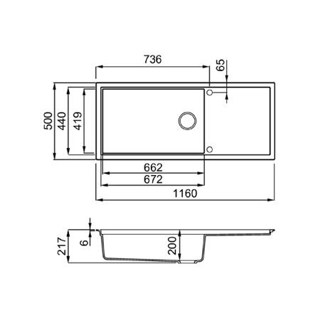 ซิงค์ฝัง 1 หลุม 1 ที่พัก METRIX SINTESI510SGG สีเขียว_1