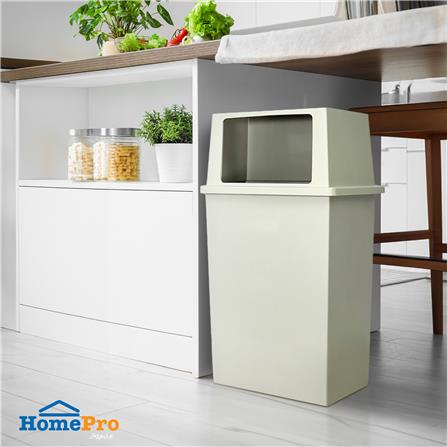ถังขยะเหลี่ยม ACCO 40 ลิตร สีเทาครีม_4