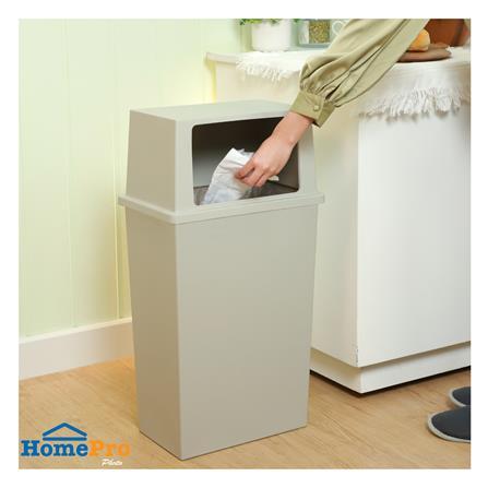 ถังขยะเหลี่ยม ACCO 40 ลิตร สีเทาครีม_5