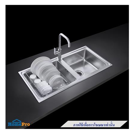 ซิงค์ฝัง 2 หลุม MEX ELB120BM สีเงิน_2