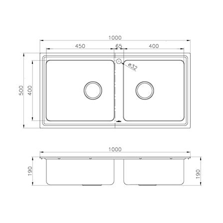 ซิงค์ฝัง 2 หลุม MEX ELB120BM สีเงิน_3