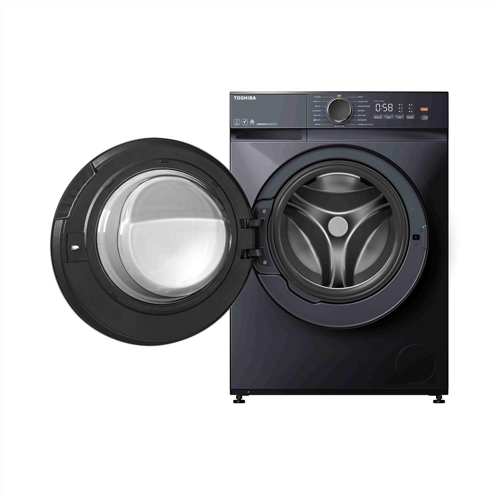 เครื่องซักผ้าฝาหน้า TOSHIBA TW-T21BU105UWT(MG) 9.5 กก. 1200RPM อินเวอร์เตอร์ สีเทา