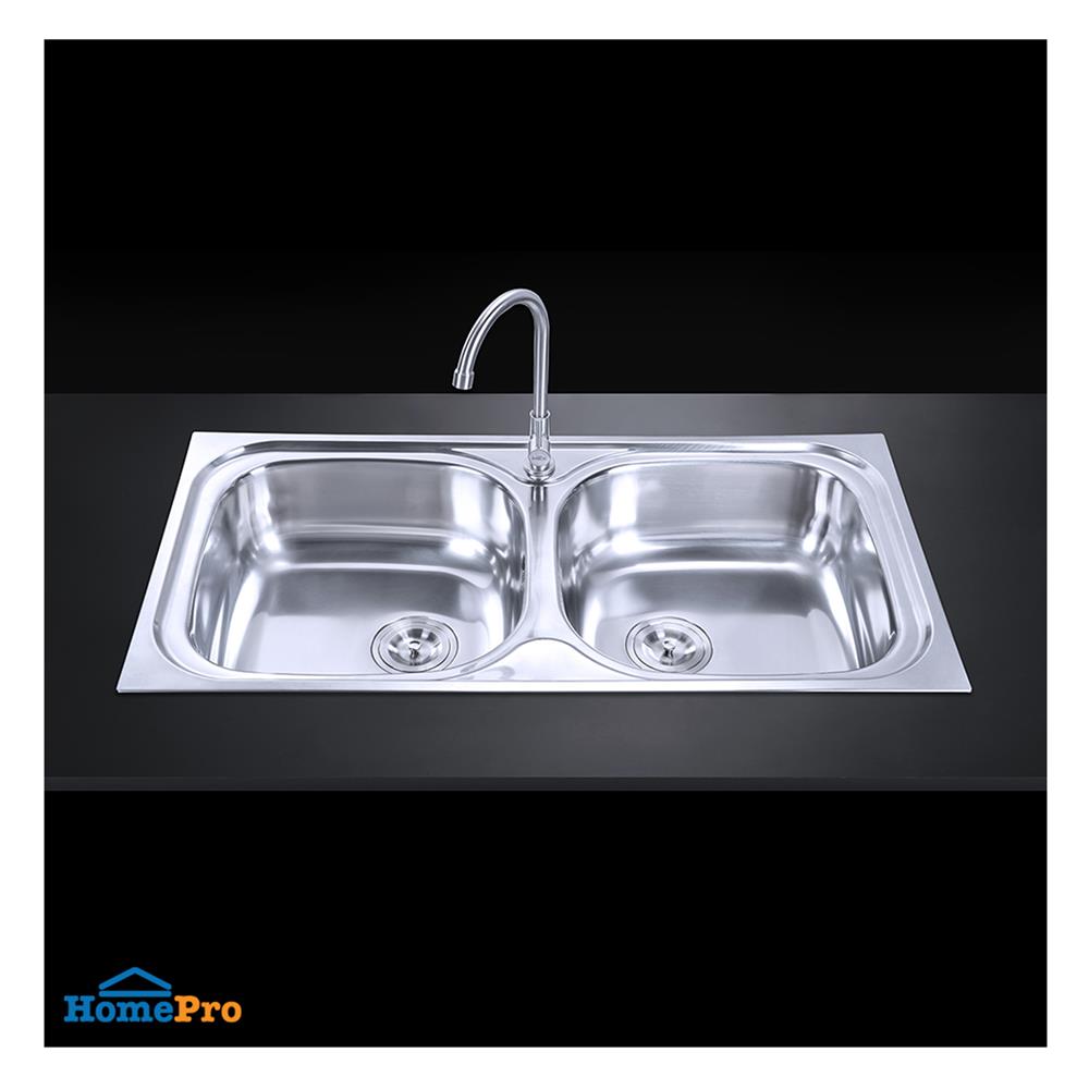 ซิงค์ฝัง 2 หลุม MESTER MSX932.1 สีเงิน