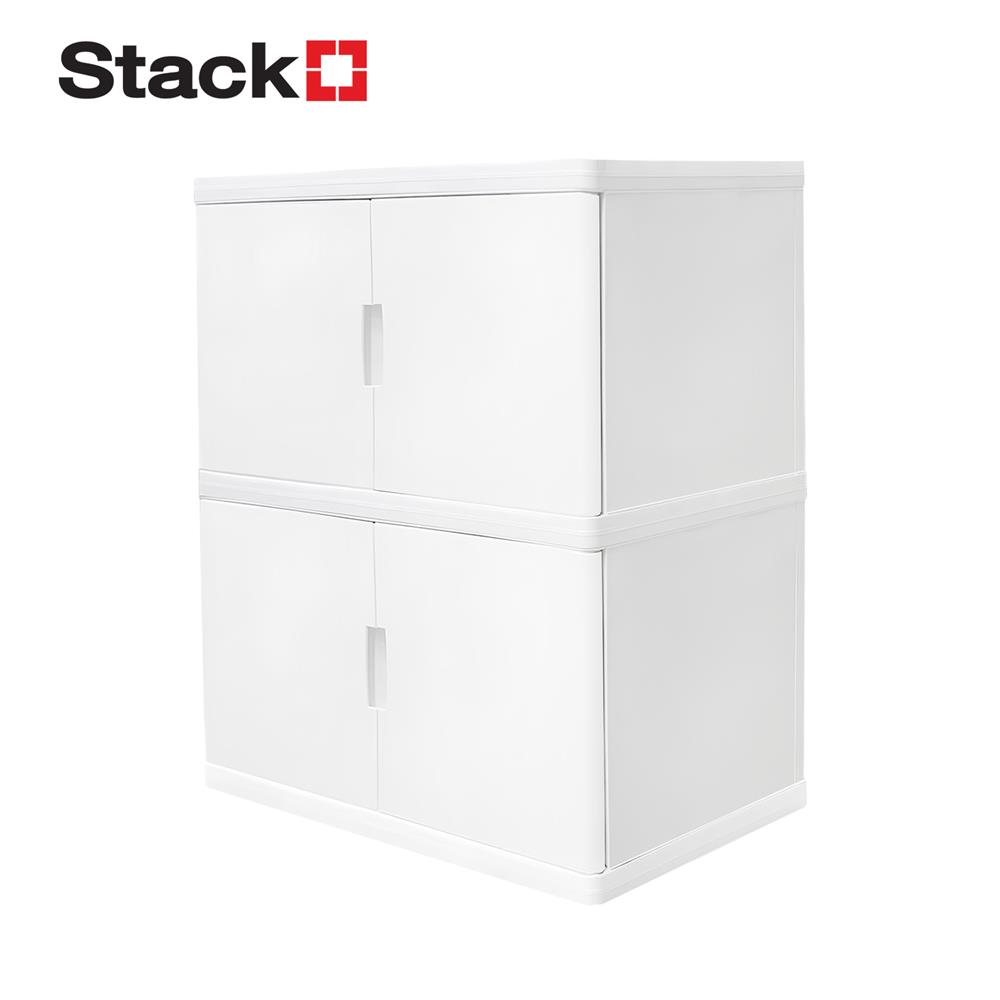 ตู้บานเปิด 2 ชั้น STACKO S5 VID 70x50x82 ซม. สีขาว